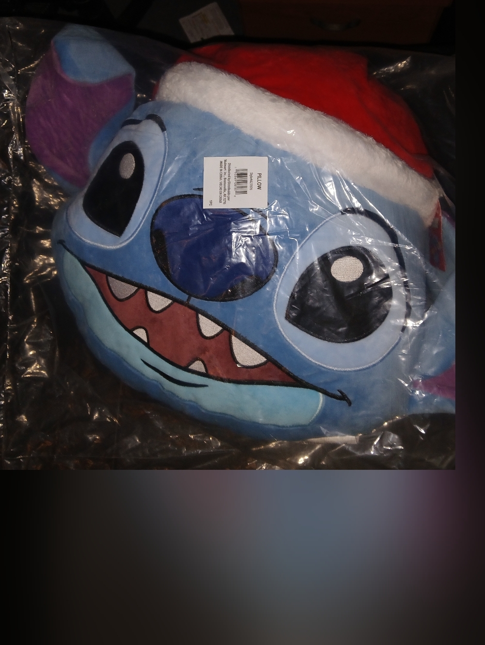 Disney Stitch Christmas 16" Plush Pillow By Ruz